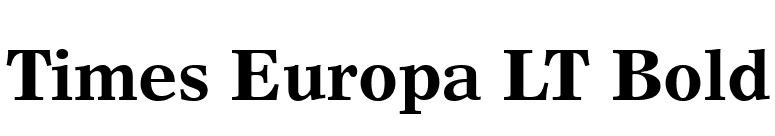 Times Europa LT Bold font preview