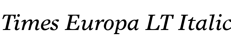 Times Europa LT Italic font preview