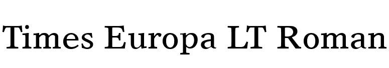 Times Europa LT Roman font preview