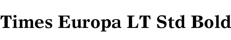Times Europa LT Std Bold font preview