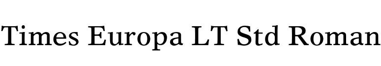 Times Europa LT Std Roman font preview