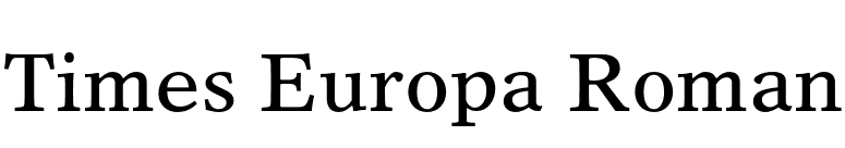 Times Europa Roman font preview