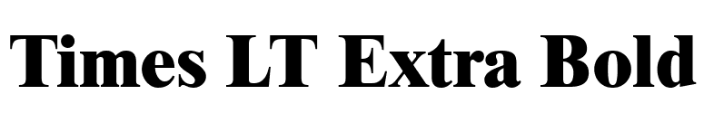 Times LT Extra Bold font preview