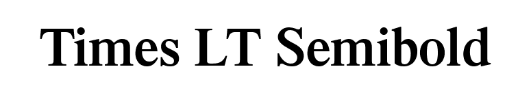 Times LT Semibold font preview
