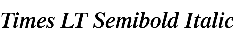 Times LT Semibold Italic font preview