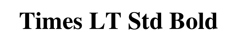 Times LT Std Bold font preview