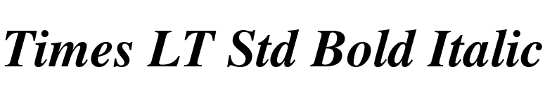 Times LT Std Bold Italic font preview
