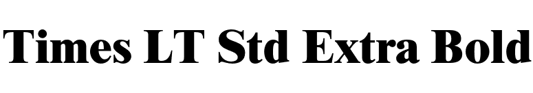 Times LT Std Extra Bold font preview