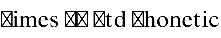 Times LT Std Phonetic font preview