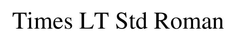 Times LT Std Roman font preview
