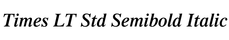 Times LT Std Semibold Italic font preview