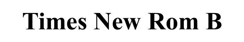 Times New Rom B font preview