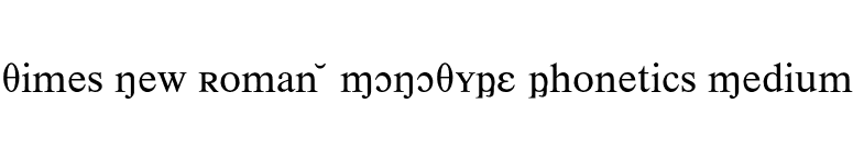 Times New Roman* MONOTYPE Phonetics Medium font preview