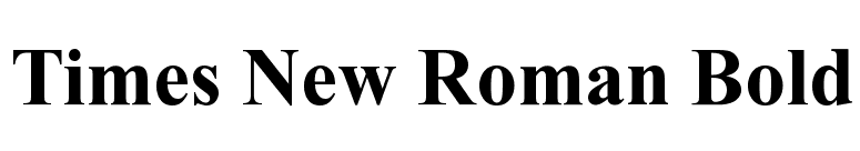 Times New Roman Bold font preview