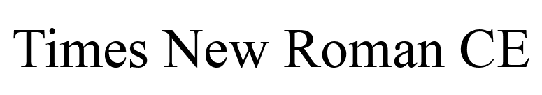 Times New Roman CE font preview