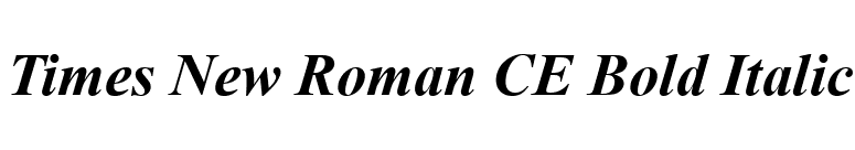 Times New Roman CE Bold Italic font preview