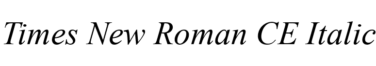 Times New Roman CE Italic font preview