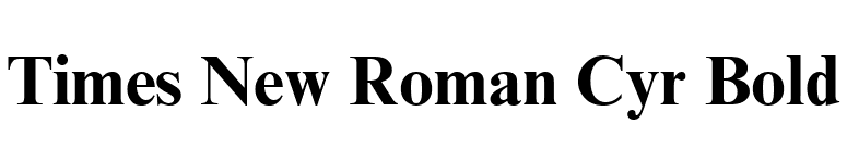 Times New Roman Cyr Bold font preview