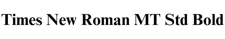 Times New Roman MT Std Bold font preview
