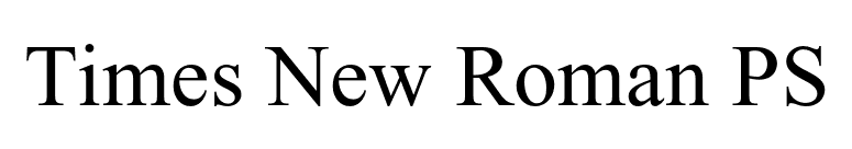 Times New Roman PS font preview