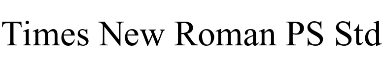 Times New Roman PS Std font preview