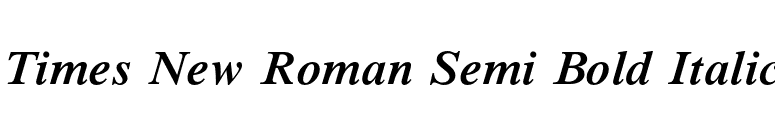 Times New Roman Semi Bold Italic font preview