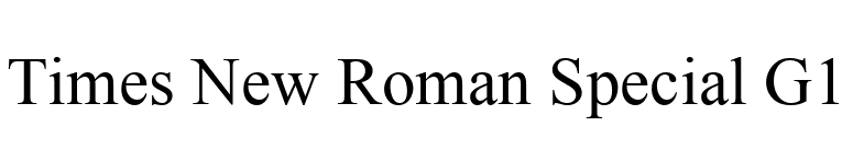 Times New Roman Special G1 font preview
