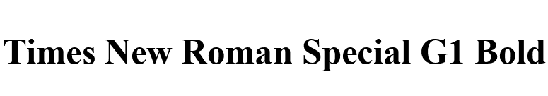 Times New Roman Special G1 Bold font preview
