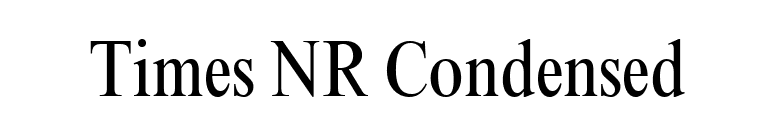 Times NR Condensed font preview