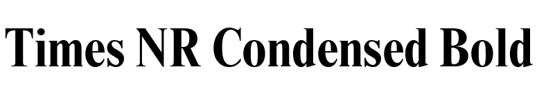Times NR Condensed Bold font preview