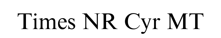 Times NR Cyr MT font preview