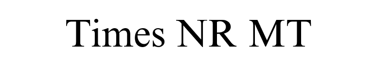 Times NR MT font preview