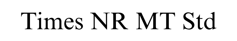 Times NR MT Std font preview