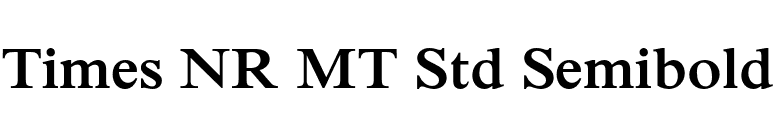 Times NR MT Std Semibold font preview