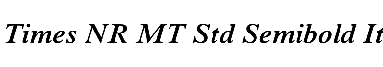 Times NR MT Std Semibold It font preview