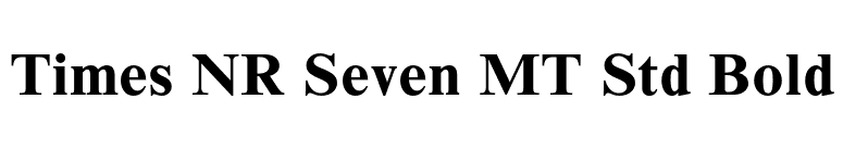 Times NR Seven MT Std Bold font preview
