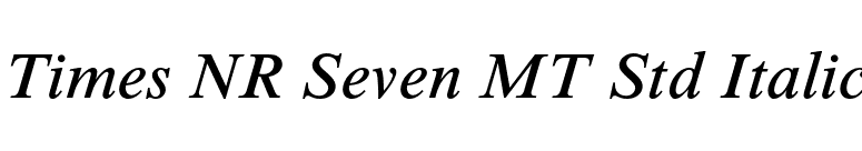 Times NR Seven MT Std Italic font preview
