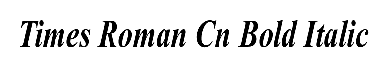 Times Roman Cn Bold Italic font preview