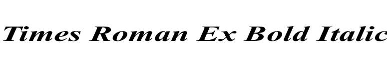 Times Roman Ex Bold Italic font preview