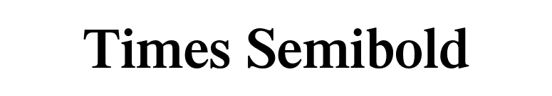 Times Semibold font preview