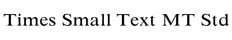 Times Small Text MT Std font preview