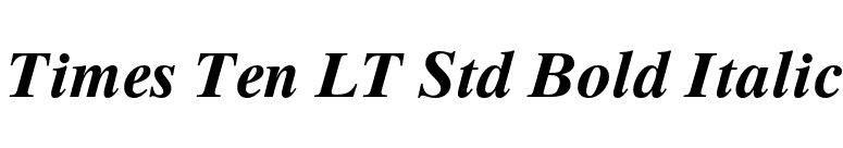 Times Ten LT Std Bold Italic font preview