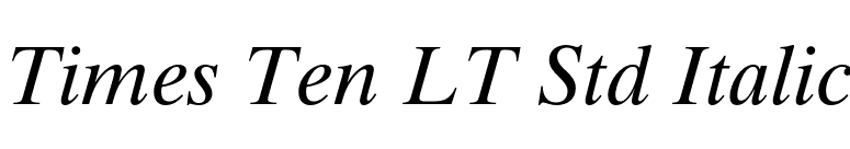 Times Ten LT Std Italic font preview