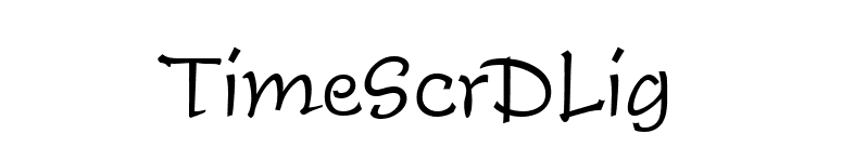 TimeScrDLig font preview