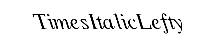 TimesItalicLefty font preview