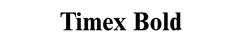 Timex Bold font preview