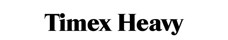 Timex Heavy font preview