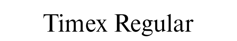 Timex Regular font preview