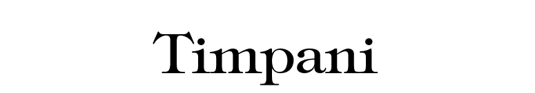Timpani font preview