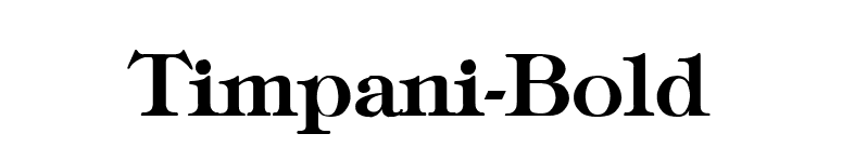 Timpani-Bold font preview